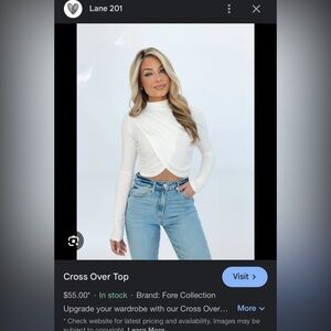 Lane 201 Cross Over Top - ivory